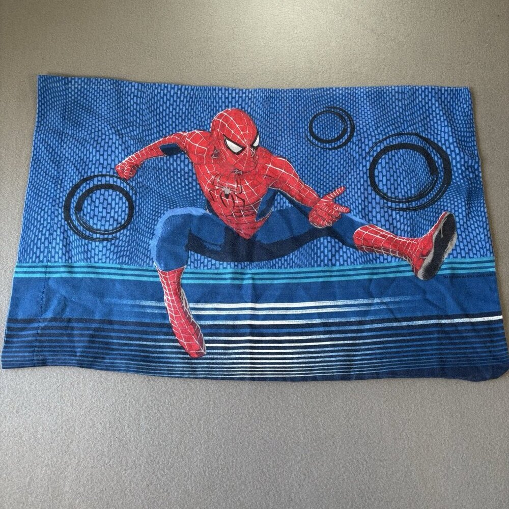 Marvel Disney 2004 Spider-Man Double Sided Pillow Case Standard Comics Y2K 2000s